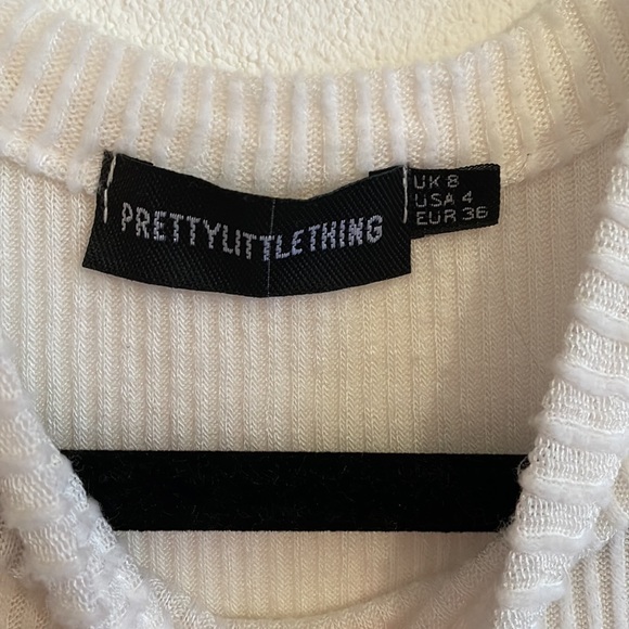 Off White Ribbed Tank - Picture 3 of 5